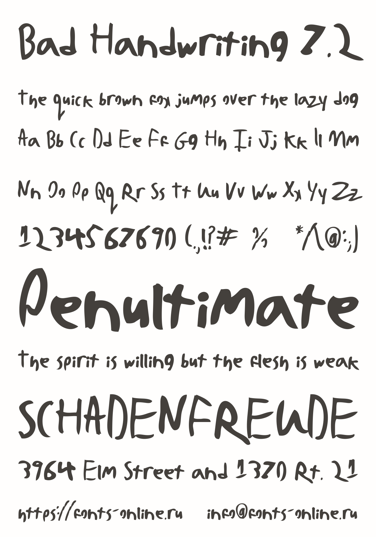 Bad Handwriting 7.2 Free Font Download